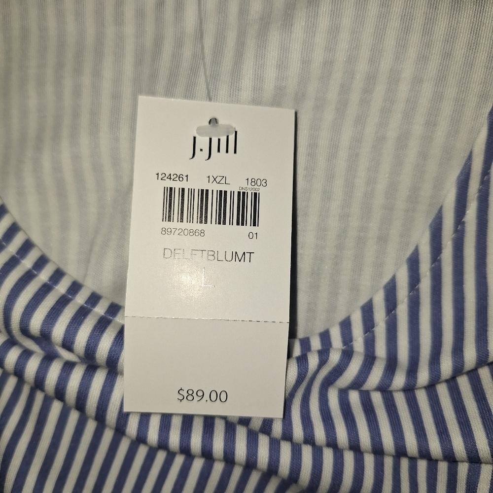 NWT J Jill Stripe Color Block Knit Tunic Dress Sh… - image 8